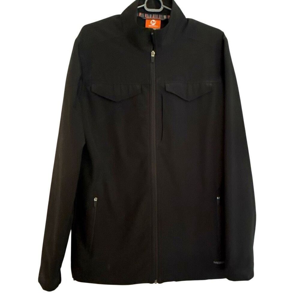 Merrell soft shell select dry black patch pocket jacket M